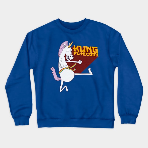 Kung Fu-Nicorn Crewneck Sweatshirt by NotBlandly